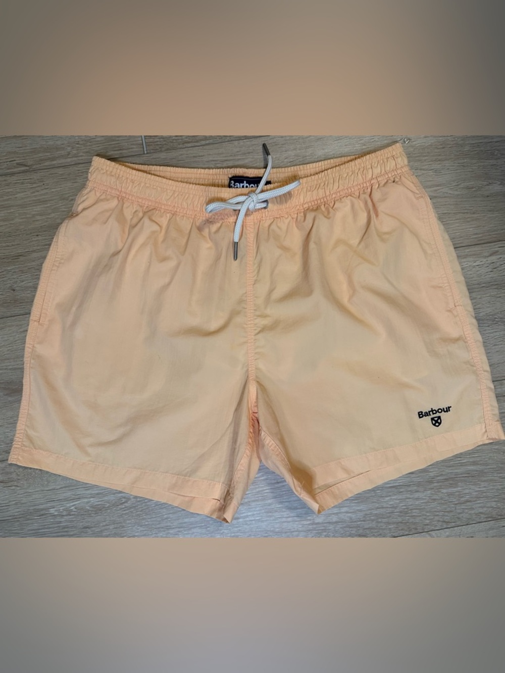 Barbour Quick Dry Peach Elastic Waist Swim Shorts/trunks